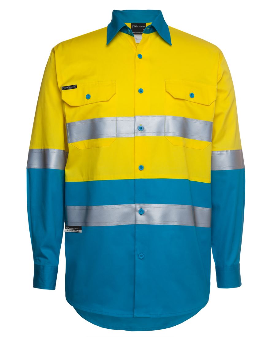 JB'S HI VIS L/S (D+N) 150G WORK SHIRT