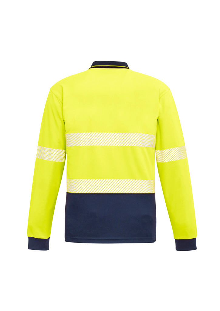 Unisex Hi Vis Segmented Tape Long Sleeve Polo